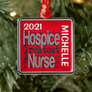 Hospice Nurse Extraordinaire ANPASSNINGSBAR Julgransprydnad Metall