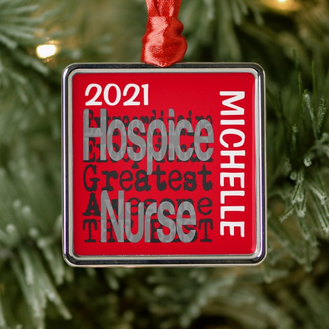 Hospice Nurse Extraordinaire ANPASSNINGSBAR Julgransprydnad Metall (Träd)