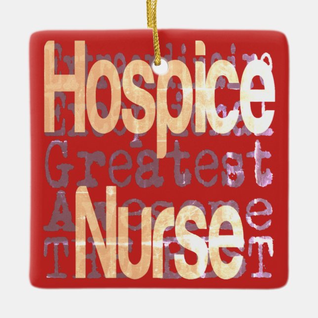 Hospice Nurse Extraordinaire Julgransprydnad Keramik (Framsida)