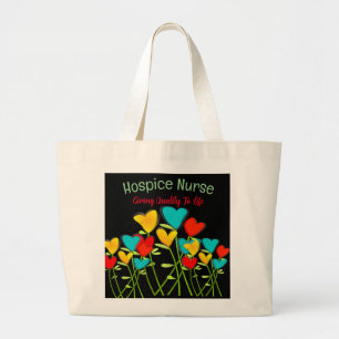 Hospice Nurse Hearts Jumbo Tygkasse
