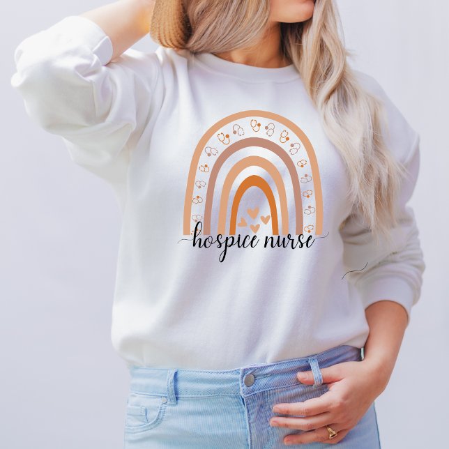 Hospice Nurse Script Rainbow T Shirt (Skapare uppladdad)