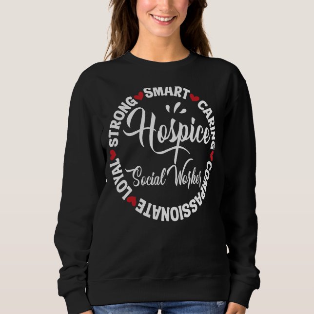 Hospice Nurse Squad Essentials Hospice Social Work T Shirt (Framsida)