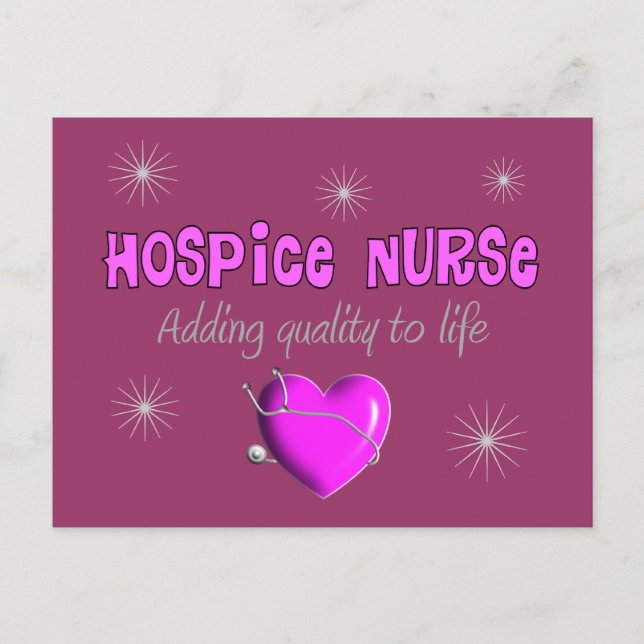 Hospice Nurse T-shirts och presenter Vykort (Framsida)