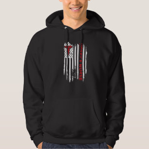 Hospice Nurse USA Flagga Patriotic Rn Hoodie