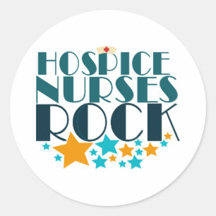 Hospice Nurses Sten Runt Klistermärke