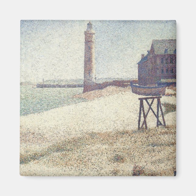 Hospice och fyr, Honfleur av Georges Seurat Magnet (Framsidan)