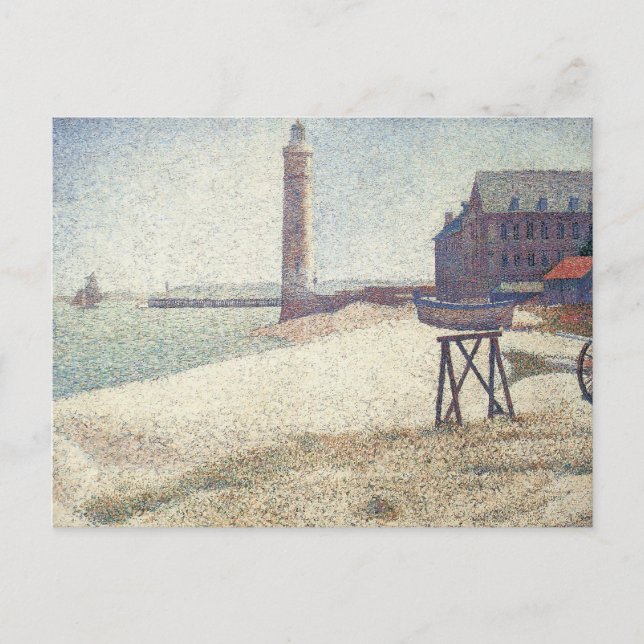 Hospice och fyr, Honfleur av Georges Seurat Vykort (Framsida)
