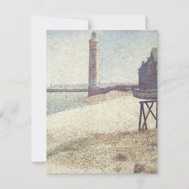 Hospice och Lighthouse, Honfleur av Georges Seurat (Framsida)