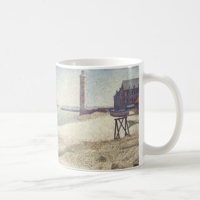 Hospice och Lighthouse, Honfleur av Georges Seurat Kaffemugg (Höger)