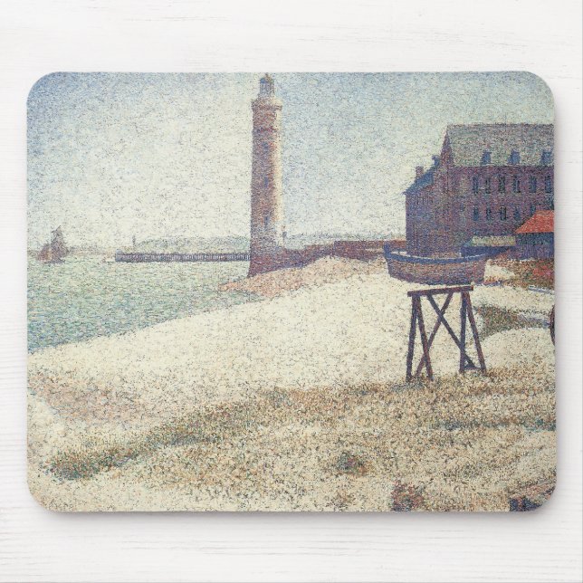 Hospice och Lighthouse, Honfleur av Georges Seurat Musmatta (Framsidan)