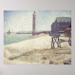 Hospice och Lighthouse, Honfleur av Georges Seurat Poster