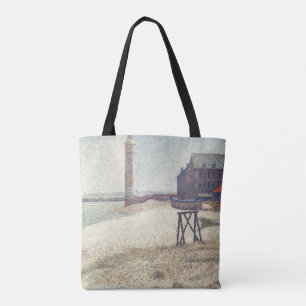 Hospice och Lighthouse, Honfleur av Georges Seurat Tygkasse