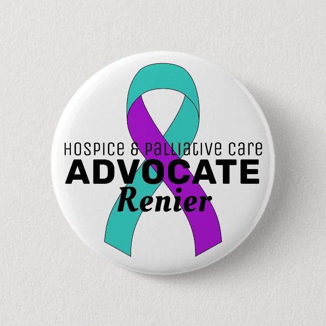 Hospice & Palliative Care Advocate White Button Knapp (Framsida)