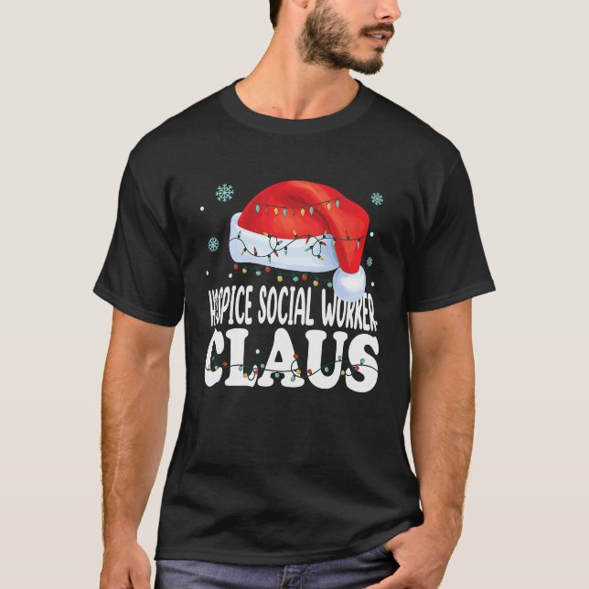Hospice Social Worker Claus Christmas  Matching Co T Shirt (Framsida)