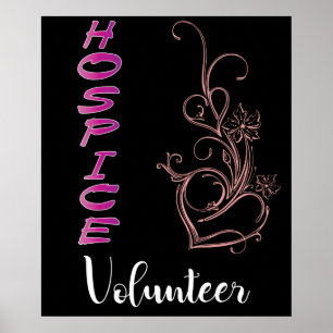 Hospice Volunteer Gift Women Manar Nurse Hospice Poster