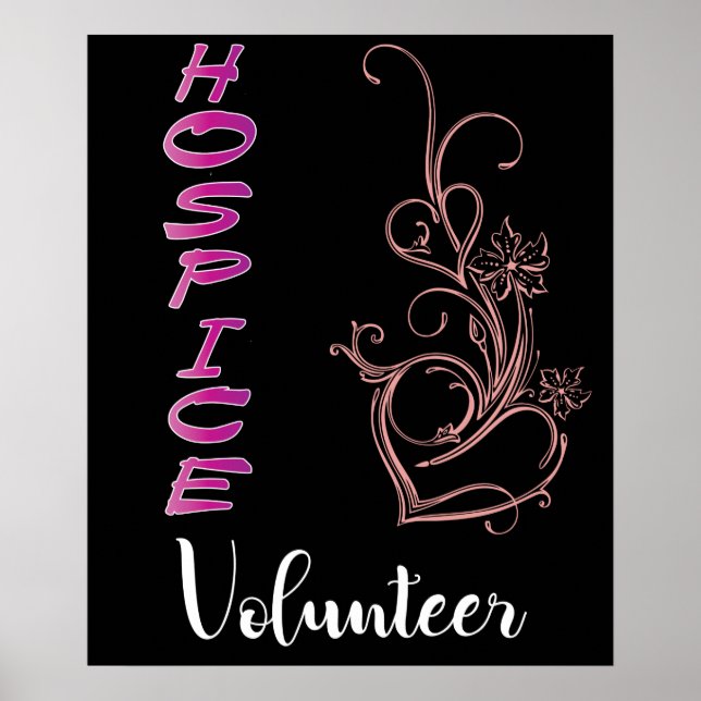 Hospice Volunteer Gift Women Manar Nurse Hospice Poster (Framsidan)