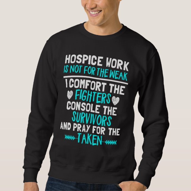 Hospice Work Cute Hospice Doktor Nurse Shirt Gift Lång Ärmad Tröja (Framsida)