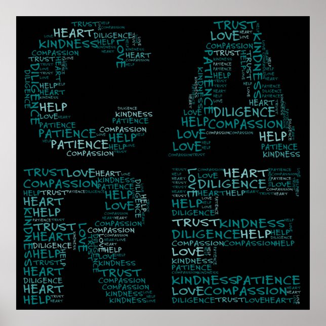 Hospice Workers ger en Caring-anda Poster (Framsidan)