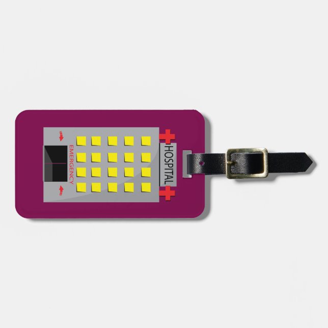 Hospital Building Emergency Entrance Bagagebricka (Horisontell Framsida)