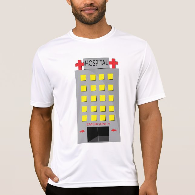 Hospital Building Emergency Entrance T Shirt (Framsida)