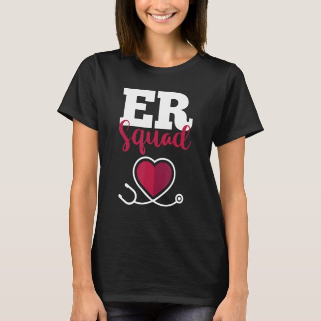 Hospital Nurse Crew Emergency Room Nursing  RN  ER T Shirt (Framsida)