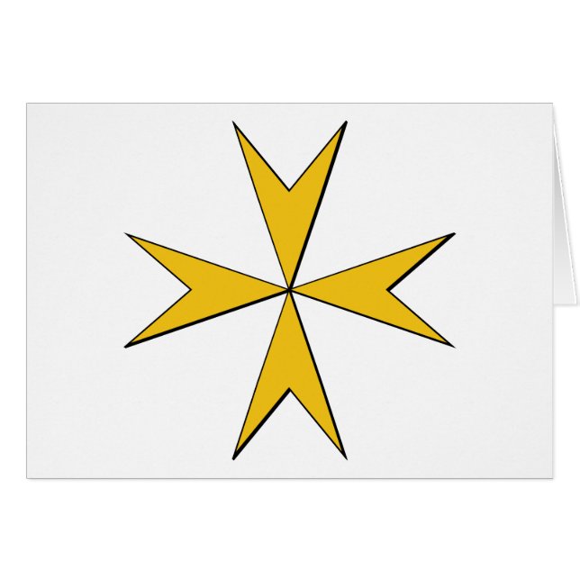Hospitalers emblem (Malta) Hälsningskort (Framsidan Horizontal)