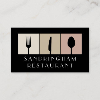 Hospitality Food Fork Spoon Knivar Restaurant Visitkort