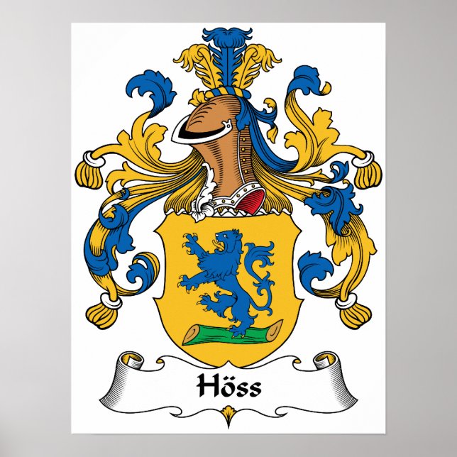 Hoss Family Crest Poster (Framsidan)