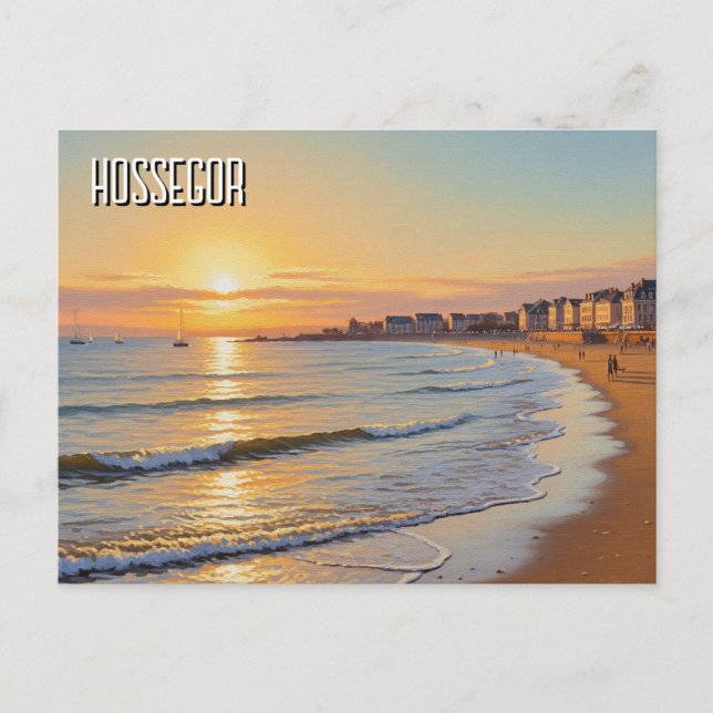 Hossegor Frankrike Sunset-strand Vykort (Framsida)