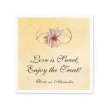 Höst Akvarell Blommig Terrakotta Gul Bröllop