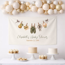 Höst Akvarell Klädtorr Baby Shower