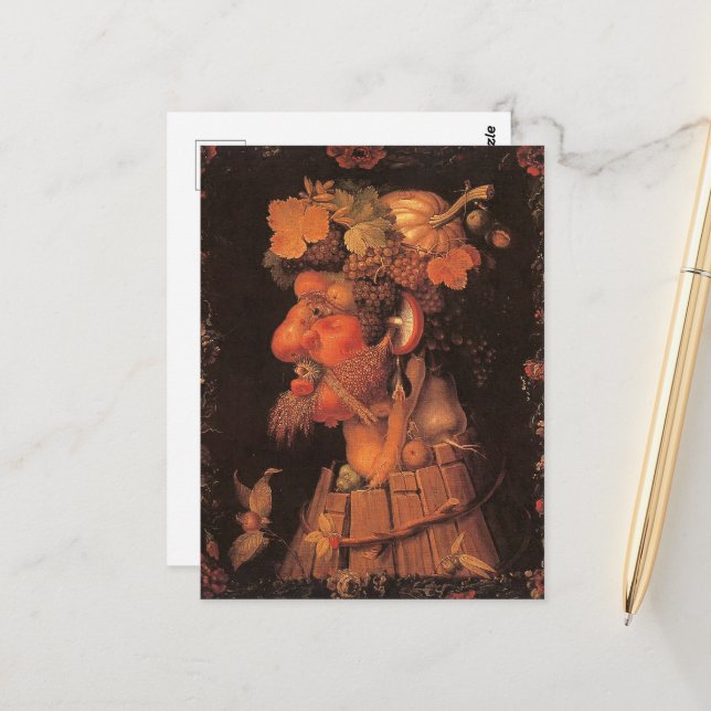 Höst, Allegorical Painting. Vykort (Fram/Back In Situ)