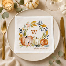 Höst Aquarell Pumpa Monogram Tack