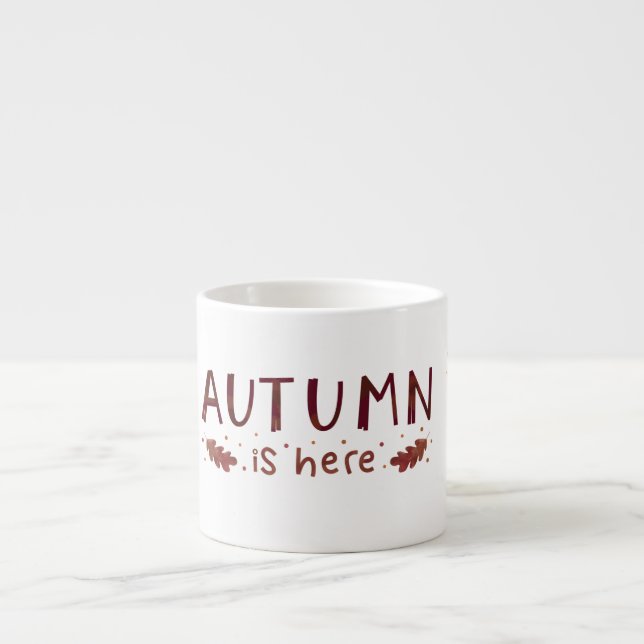 Höst är här Minimalistisk höst-mugg Espressomugg (Framsidan)