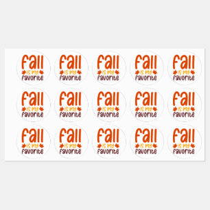 Höst är min favorit - mysig höst citat design klistermärke