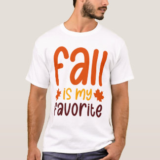 Höst är min favorit - mysig höst citat design t shirt