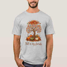 Höst är min favorit - Mysig höstträd T-shirt
