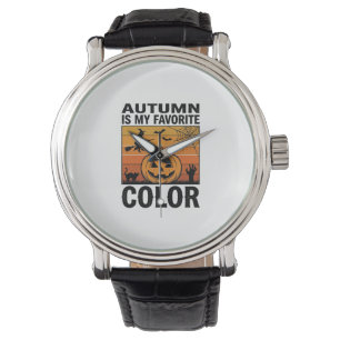 Höst är min favoritfärg Halloween Pumpa Desi Armbandsur
