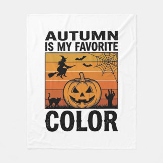 Höst är min favoritfärg Halloween Pumpa Desi Fleecefilt