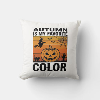 Höst är min favoritfärg Halloween Pumpa Desi Kudde