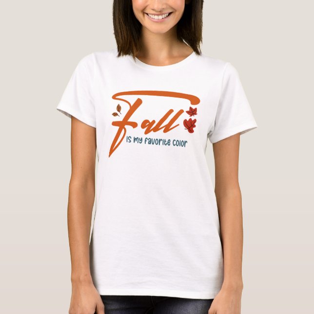 Höst är min favoritfärg – Höst Estetisk Mysig  T Shirt (Framsida)