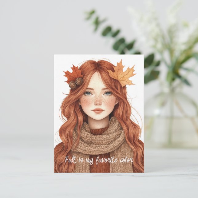 Höst är min favoritfärg sött vykort (Stående Fram)