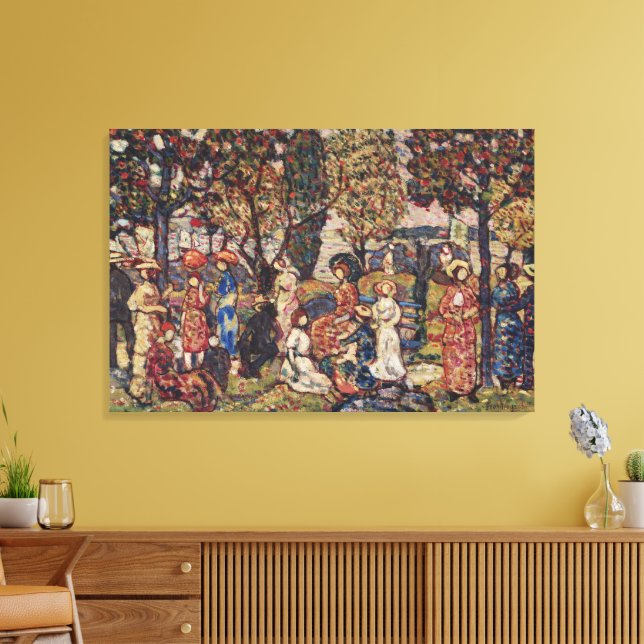 Höst av Maurice Prendergast, Vintage Fine Art Canvastryck (Insitu (Vardagsrum))