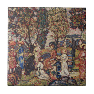 Höst av Maurice Prendergast, Vintage Fine Art Kakelplatta