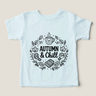Höst & Avslappning | Mysig höst handletterad linje T Shirt