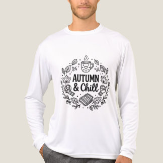 Höst & Avslappning | Mysig höst handritad linjekon T Shirt