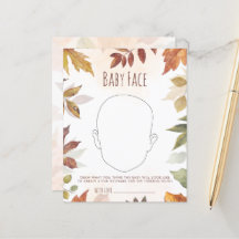 Höst Baby Ansikte Baby Shower Spel