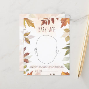 Höst Baby Ansikte Baby Shower Spel