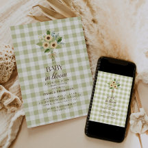 Höst Baby in Bloom Gingham Solros Babyfirande