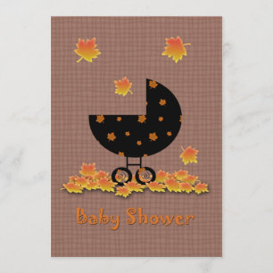 Höst Baby Shower Inbjudan Baby Buggy